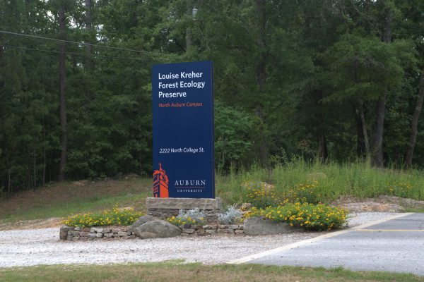 Louise Kreher Forest Ecology Preserve is located at 2222 N. College Street, Auburn, AL.