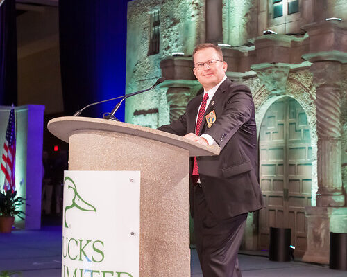 David Schuessler ’92, national director of event fundraising at Ducks Unlimited, is at one of the many events directed under his leadership which raise more than $115 million annually for the organization.