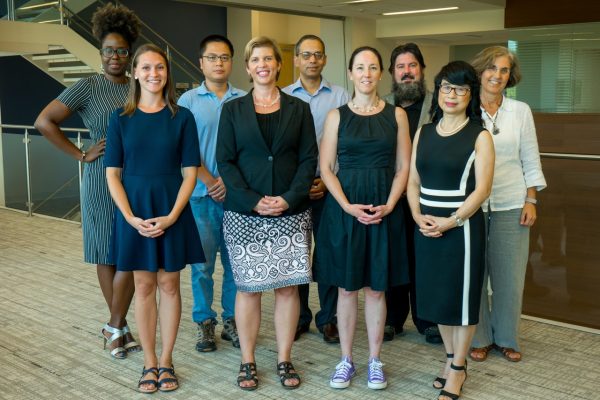 Pictured are, front row from left, Lindsay Maudlin, Karen McNeal, Michelle Worosz and Susan Pan and, back row from left Kimberly Mulligan-Guy, Di Tian, Puneet Srivastava, Christopher Burton and Nedret Billor. Not pictured – Chandana Mitra.
