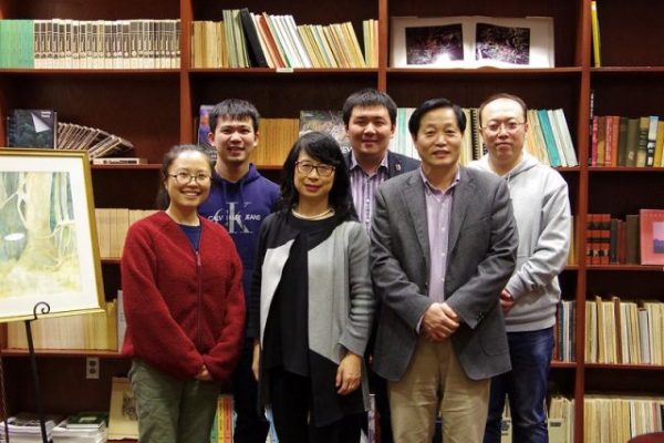 Auburn University researchers co-authored a breakthrough study showing that rising nitrous oxide emissions are jeopardizing climate goals and the Paris Accord. Auburn co-authors are, front row from left, Rongting Xu, Shufen Pan, Hanqin Tian, and, back row from left, Naiqing Pan, Yuanzhi Yao and Hao Shi.