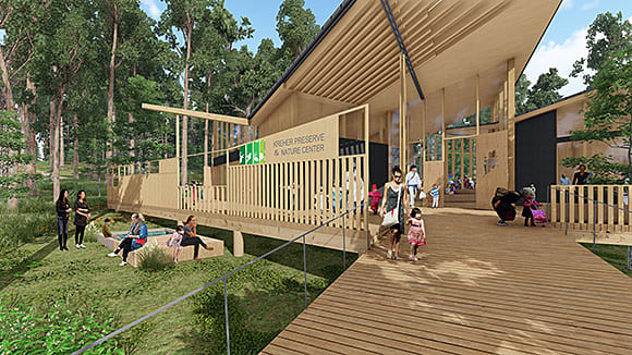 Rendered model of new KPNC environmental education building