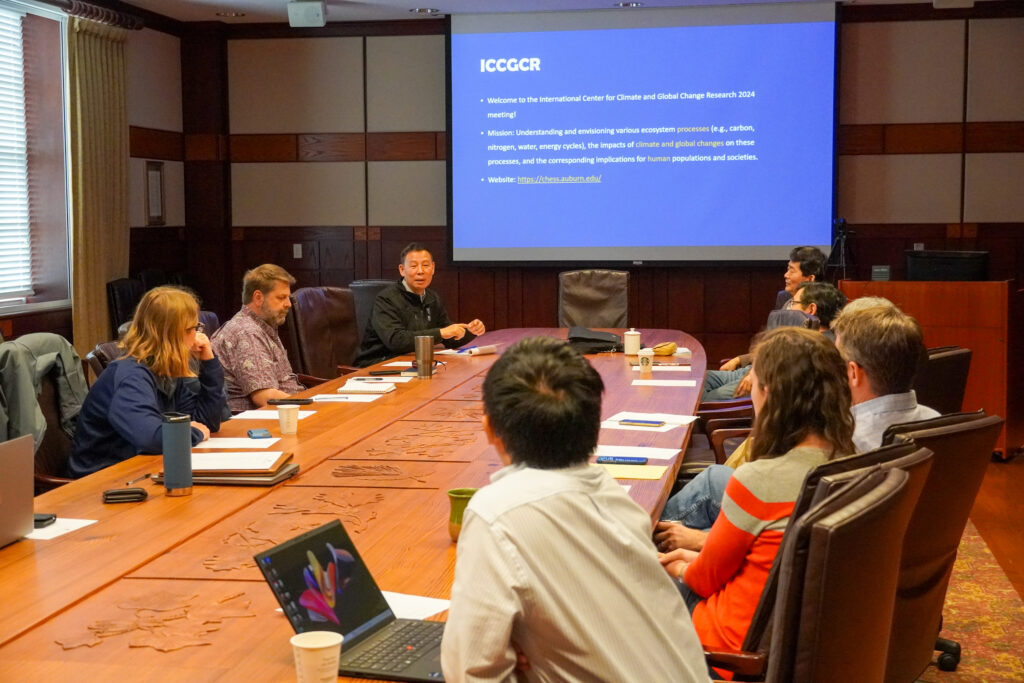 The International Center for Climate and Global Change Research discusses their collaborative goals in the College of Forestry, Wildlife and Environment.