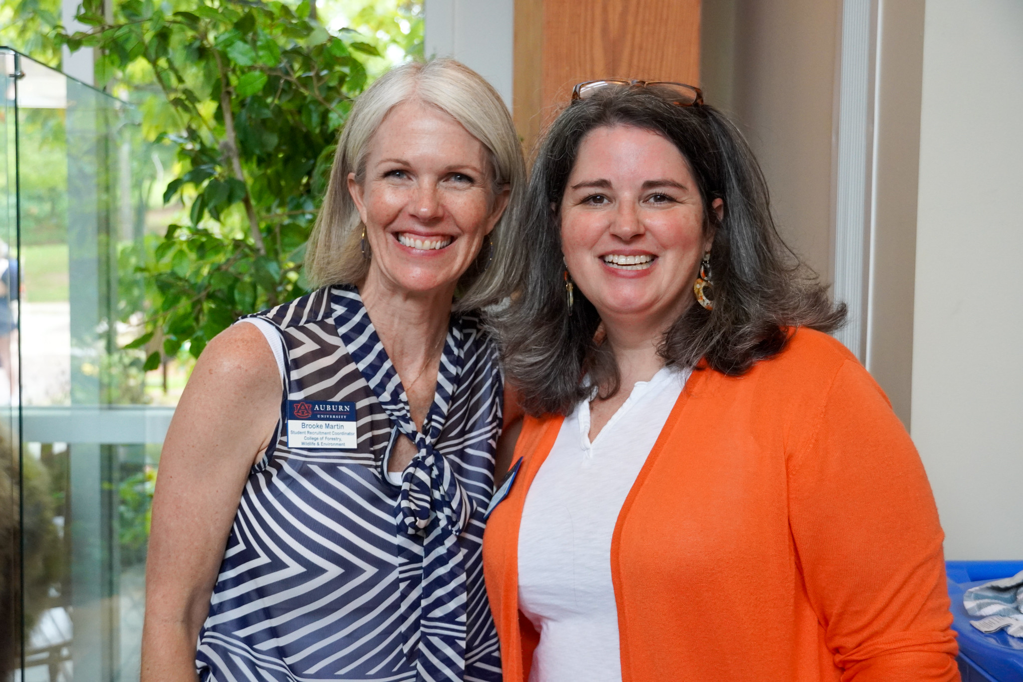 Brooke Martin & Ginger Donaldson welcome students.