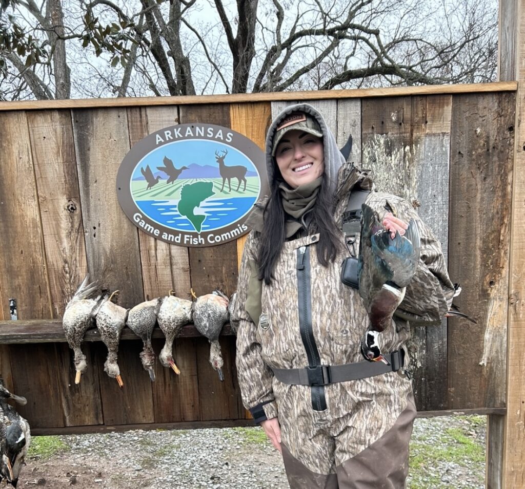 Cam Boland at a duck hunt in Arkansas.