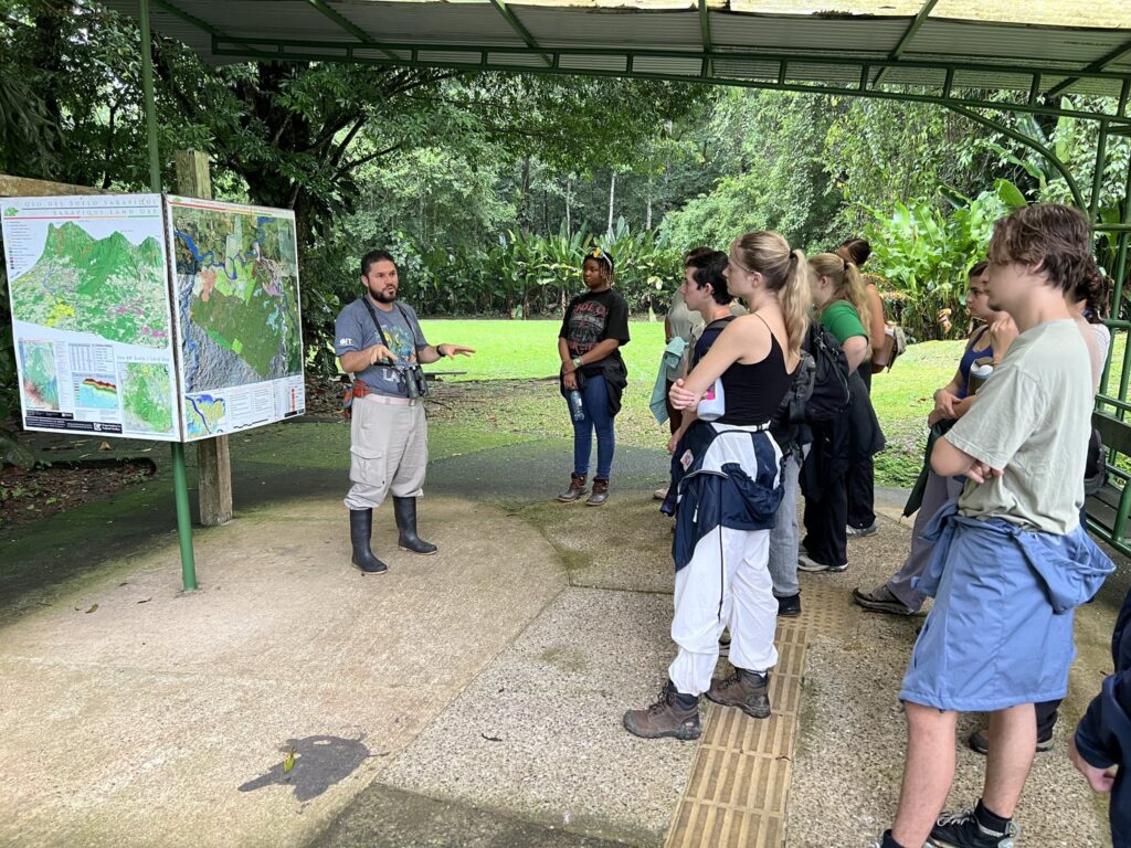 Students learning about community-co management in Costa Rica.