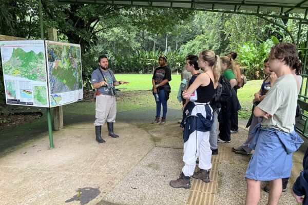 Students learning about community-co management in Costa Rica.
