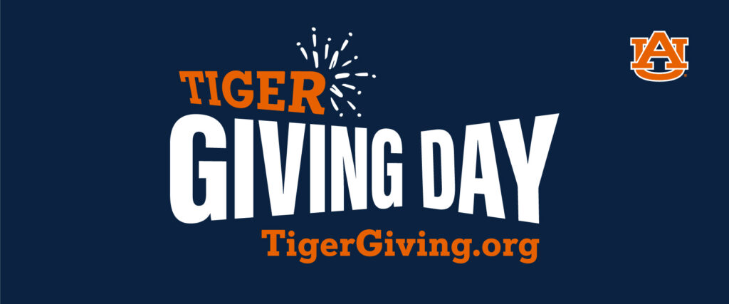 Auburn University Tiger Giving Day graphic tigergiving.org